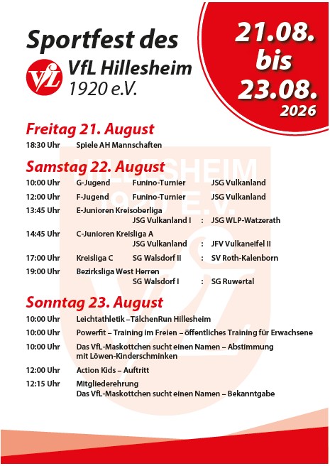 Sportfest Programm